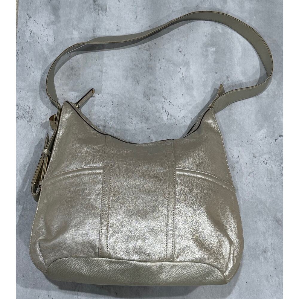 Tignanello Silver/Pewter Leather Bag